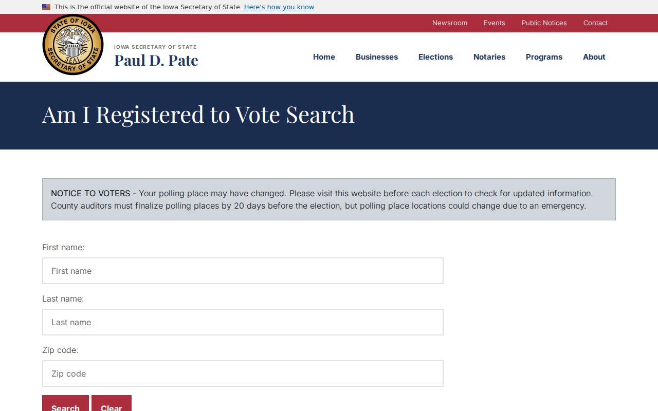 Iowa voter registration lookup for Waukee voters